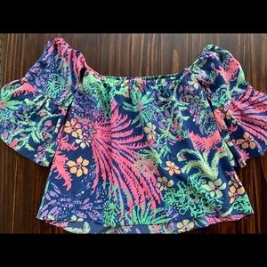 Lilly Pulitzer off-shoulders blouse